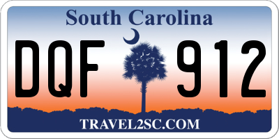 SC license plate DQF912
