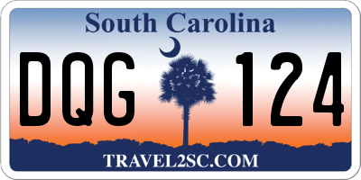 SC license plate DQG124