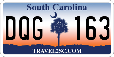 SC license plate DQG163