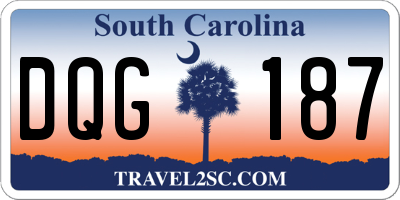 SC license plate DQG187