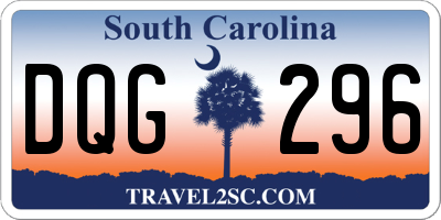 SC license plate DQG296
