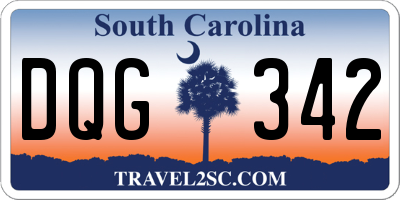 SC license plate DQG342