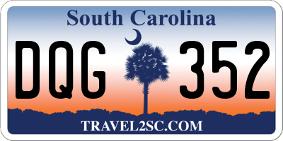 SC license plate DQG352