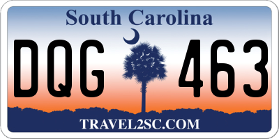 SC license plate DQG463
