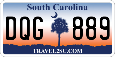 SC license plate DQG889