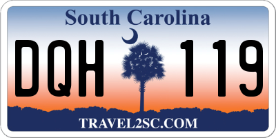 SC license plate DQH119