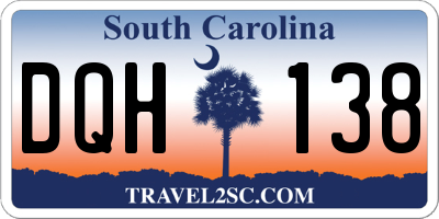 SC license plate DQH138