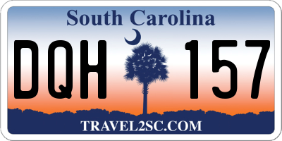 SC license plate DQH157