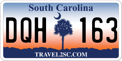 SC license plate DQH163