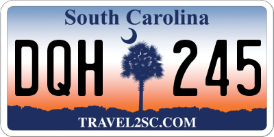 SC license plate DQH245