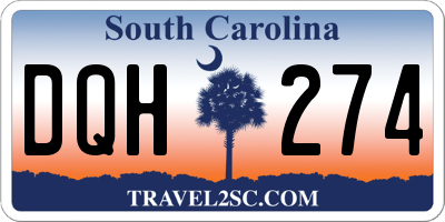 SC license plate DQH274