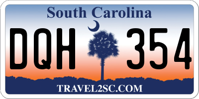 SC license plate DQH354