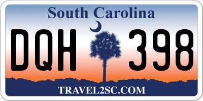SC license plate DQH398