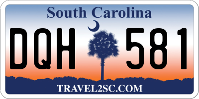 SC license plate DQH581