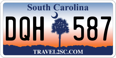 SC license plate DQH587