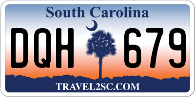 SC license plate DQH679