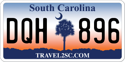 SC license plate DQH896