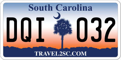 SC license plate DQI032