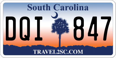 SC license plate DQI847
