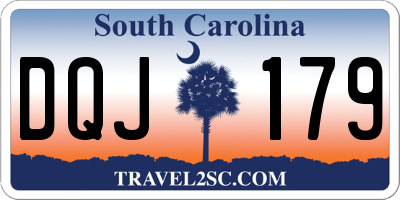SC license plate DQJ179