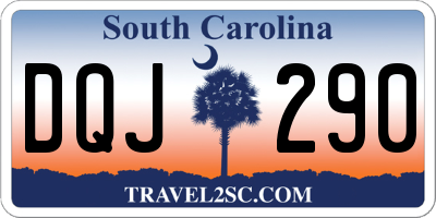 SC license plate DQJ290