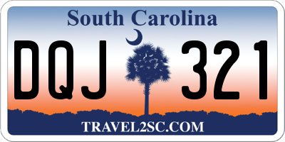 SC license plate DQJ321