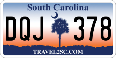 SC license plate DQJ378
