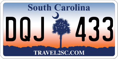 SC license plate DQJ433