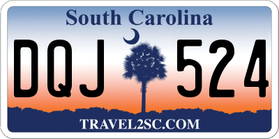 SC license plate DQJ524