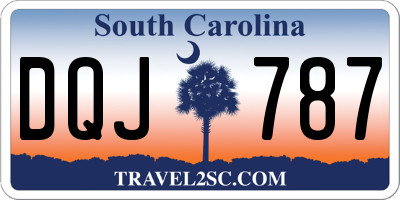 SC license plate DQJ787