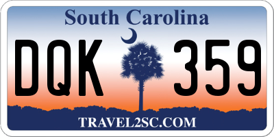 SC license plate DQK359