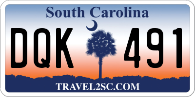 SC license plate DQK491