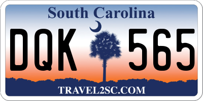 SC license plate DQK565