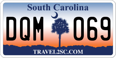 SC license plate DQM069