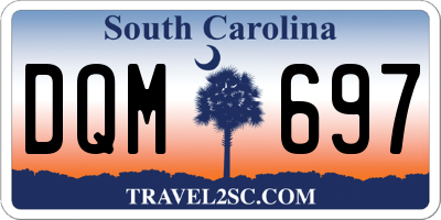 SC license plate DQM697
