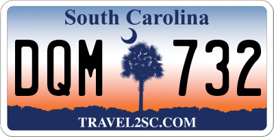 SC license plate DQM732