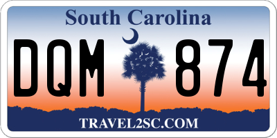 SC license plate DQM874