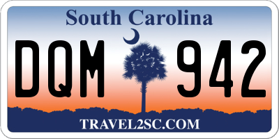 SC license plate DQM942