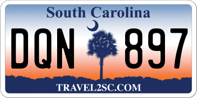 SC license plate DQN897