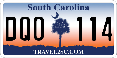 SC license plate DQO114