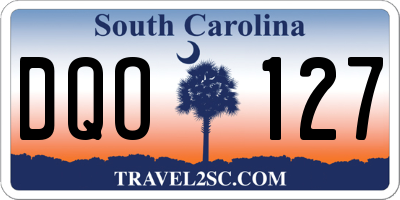 SC license plate DQO127