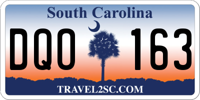 SC license plate DQO163