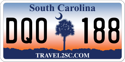 SC license plate DQO188