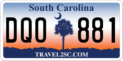 SC license plate DQO881