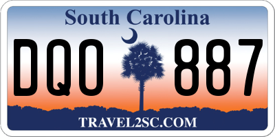 SC license plate DQO887