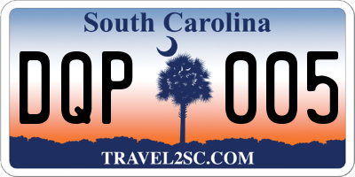 SC license plate DQP005