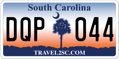 SC license plate DQP044