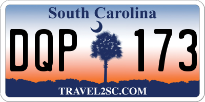 SC license plate DQP173