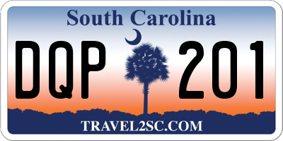 SC license plate DQP201