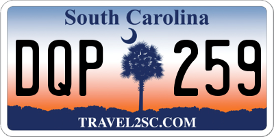SC license plate DQP259